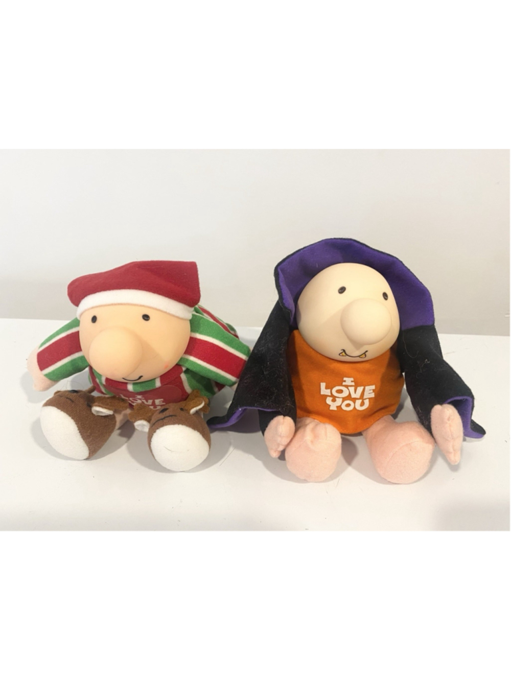 Vintage 1991 Ziggy Plush Doll Lot Christmas Santa Vampire Halloween